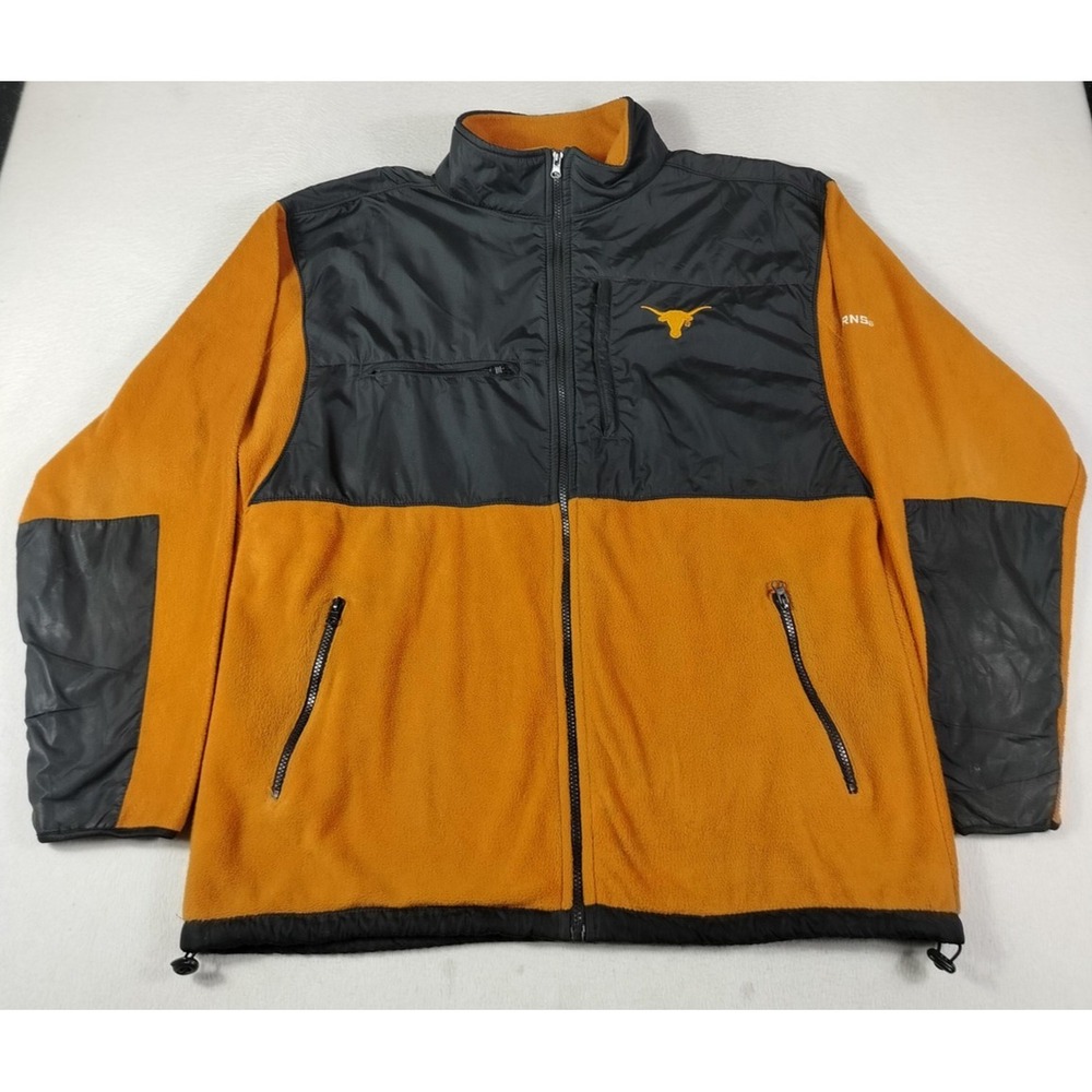 Texas Longhorns Jacket Mens XL Orange NCAA Football Pro‎ Player Fleece Full Zip